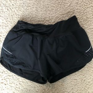 Black running shorts